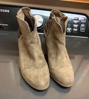 Carlos by Carlos Santana Boots Hawkins Tan Brown Western Ankle Booties Size 8