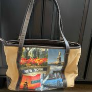 Frankie & Johnnie Vintage Tote New York Beaded Wall Street Shoulder Bag