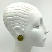 Alexis Bittar Hand Carved Lucite Vintage Dome Swirl Clip On Earrings