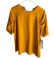 NWT Giani Bini Debin Blouse Amber Glow Size S