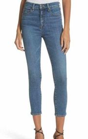 Veronica Beard VB Jeans Kate 10” High Rise Skinny Crop Denim Classic Wash 25