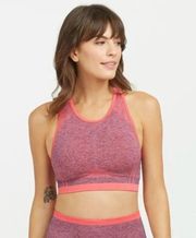 NWT SPANX Seamless Sculpt Spacedye Coral Sports Bra  Large