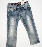 Rock Revival Distressed Vivian Crop Jeans