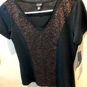 Sequined black tee