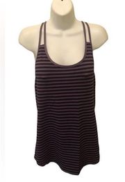 CALIA By Carrie Underwood Move Racerback Striped Athletic Tank Sz. L Purple