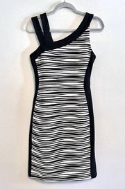 Joseph‎ Ribkoff Striped Sleeveless Sheath Dress | Black/White Size 6