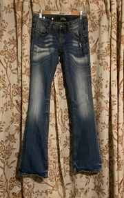 Rerock Distressed Boot Cut Jeans