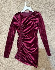 Maroon/purple-red Velvet  dress