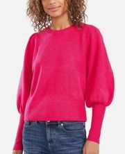 CeCe Long Sleeve Puff Sleeve Crew Neck Sweater Sz S