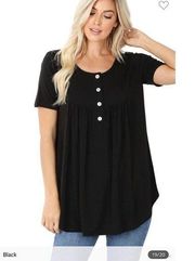 Zenana for Zen Lily Button Yolk Shirt