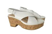 CL By Laundry White Platform Sandal Size 9