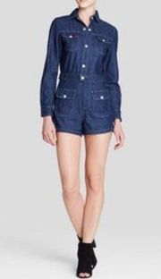 Alexa Chung for AG Loretta Denim Jean Romper Size Medium