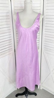 Vintage Fernando Squette J Flower Embossed Nightgown Lavender Small