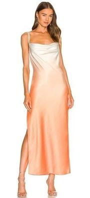 Michael Costello Porter Dress in Orange Ombre