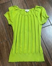 . petite lime green top