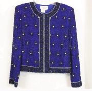 Adrianna papell boutique beaded silk floral jacket