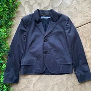 See by Chloe Cotton Buttoned Blazer Jacket Career Dark Navy Blue Size IT 40 US 4