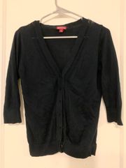 Black Cardigan Sweater