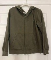 Green Primark Zip Hoodie Size M Gently Worn