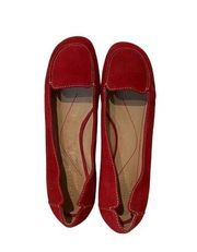 Kate Spade flats red suede leather size 8.5