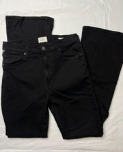 Citizens Of Humanity Lilac High-Rise High-Waisted Bootcut Black Denim Jeans