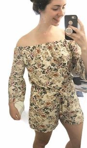 Floral Off the Shoulder Romper