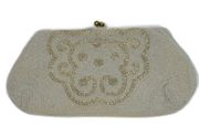 B Altman And Co White Vintage Beaded Clutch