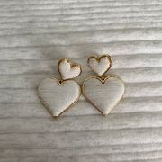Heart Shaped Dangle Gold Earrings
