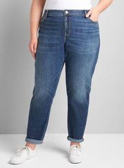 Lane Bryant 20 Jeans Signature Fit Flex Magic Waistband Mid Rise Boyfriend Blue