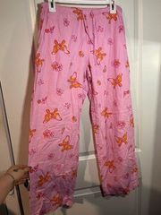 Life Is Good Y2K Butterfly Florwer Printed Pink Pajama Lounge Pants Size Medium