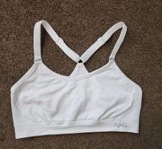 White Y-Back Sports Bra, Women's Medium