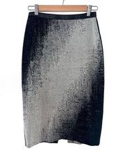 Yoana Baraschi Black Gray Midi Pencil Skirt