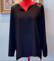 Marc New York black rayon tunic sz S (fits Med)