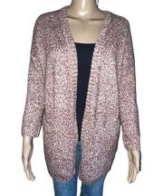 Kaisely mauve marled open cardigan