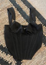 Nasty Gal Black Corset Top