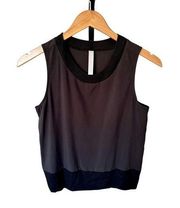 Athleta  Black Zephyr Shell Sleeveless Workout Top