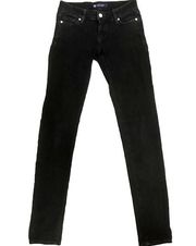 Just USA Womens Black Denim, High Waisted Skinny Jeans 3 NWOT