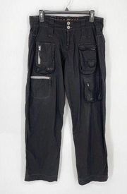 Pete & Greta By Johnny Was Women's Y2K Lightweight Cargo Pants NEW Size 8 Black