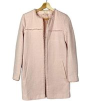 Esprit Light Pink Tweed Cocoon Mid Length Jacket 4