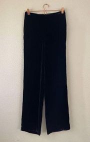 Peruvian connection silk blend velour wide leg pants