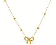 Gold Bow Necklace