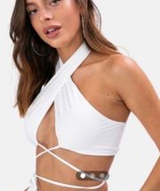 Adika White Halter Top