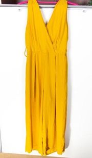 Mustard Yellow Sienna Sky Cropped Wide Leg Jumpsuit