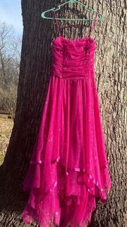 Magenta Handkerchief Dress