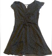 Leith (sold at Nordstrom) Black Spaced Sketch Ditsy Dot Mini Dress