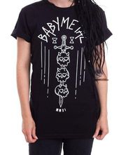 NWT BABY METAL SKULL SWORD BLACK TEE SZ MEDIUM