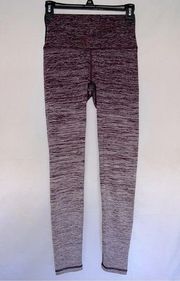 Aerie chill play move hi rise maroon ombré leggings size small