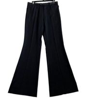 Gucci Vintage Wide Leg wool Pants Black Size 44R Italy US 8 Trousers