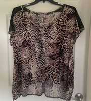 , NWOT, high low, cheetah print