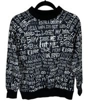 Brutal Britney Spears Graffiti Long Sleeve Pullover Graphic Sweatshirt XS